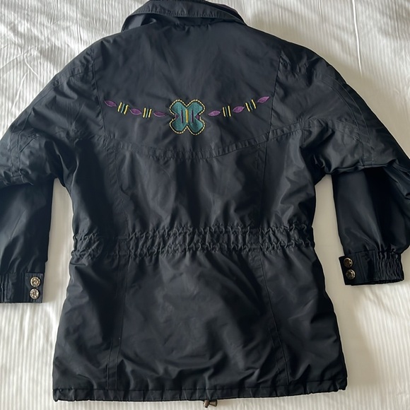 Vintage Nordica Ski Jacket Black Purple Size 8 Large - Picture 14 of 16